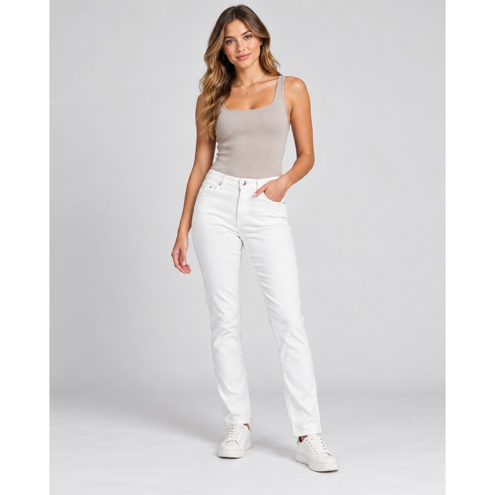 Judy Blue Trendy White High Waist Straight Leg Jeans Women's Size 5/27 NWT